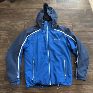 Dare2b Mens Insulated Ski Jacket Hooded Blue Waterproof Windproof Large